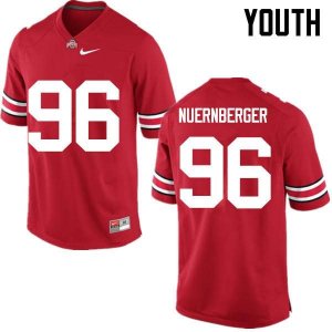 NCAA Ohio State Buckeyes Youth #96 Sean Nuernberger Red Nike Football College Jersey SCN1345IN